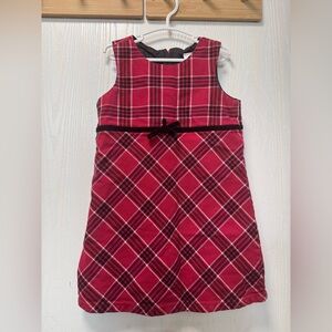 Old Navy Red Plaid Y2K Dress with Bow